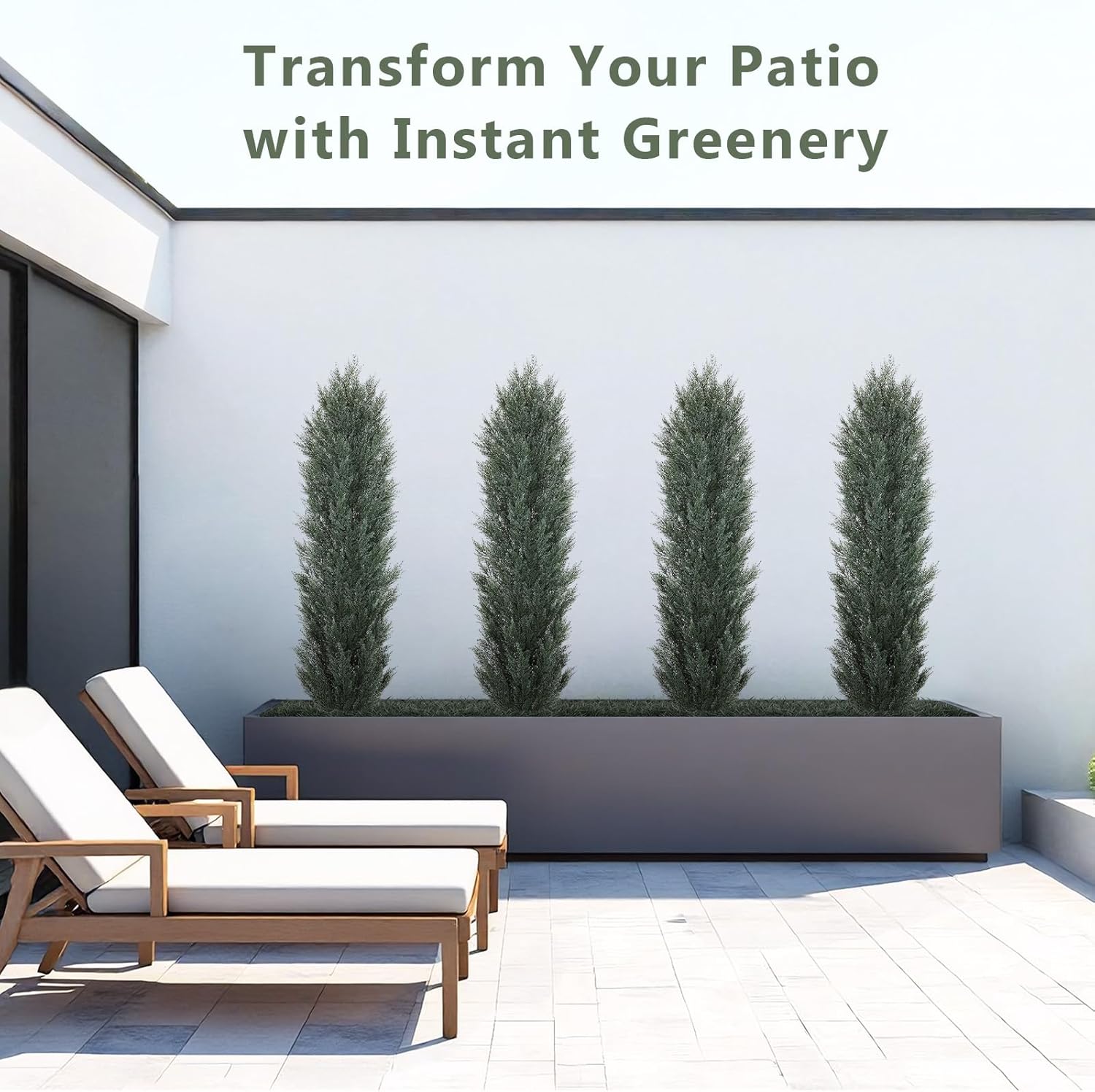 THE BLOOM TIMES 6ft Tall Topiary Trees Artificial Outdoor – UV Resistant Faux Cedar Pine Cypress Bushes and Shrubs, Fake Potted Plants for Front Porch Outside Planter Patio Decor, Set of 2 (6 Foot)