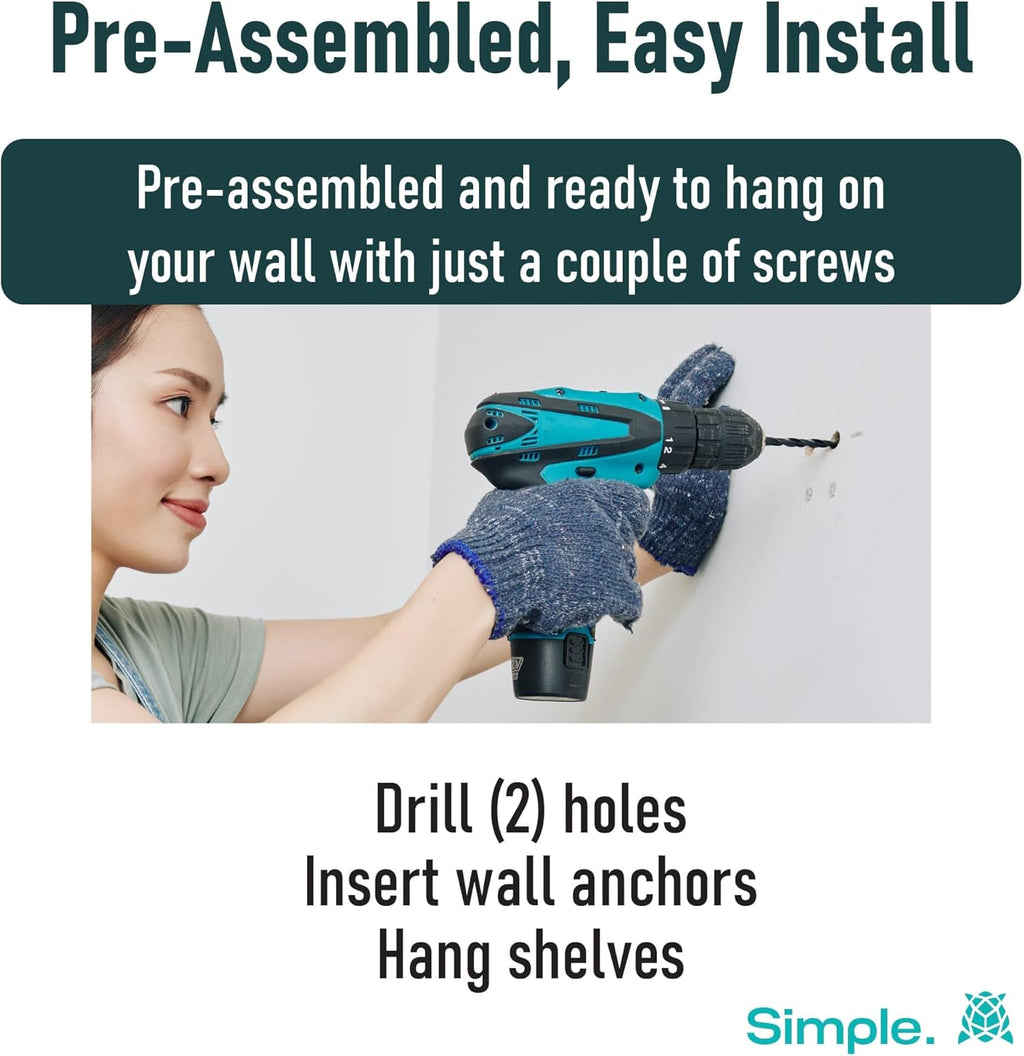 Urban Garden Decor with Pots Included, Hanging Planters for Indoor Outdoor Plants, Hanging Flowerpots, Wall Hanging Plant Holder Window Plant Shelves (Stone Gray, Shelf 4 Pots)