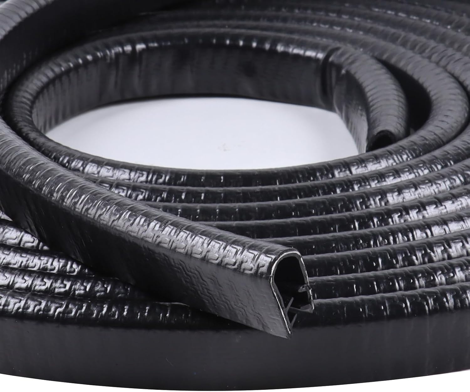 Edge Trim Black U-Channel Rubber Trim Edge with Metal 1/2" X 3/8" - Fit Gap 3/64" to1/4 Car Door Edge Sealing Strip, PVC Weather Stripping with Steel, Metal Edge Protector, 26FT