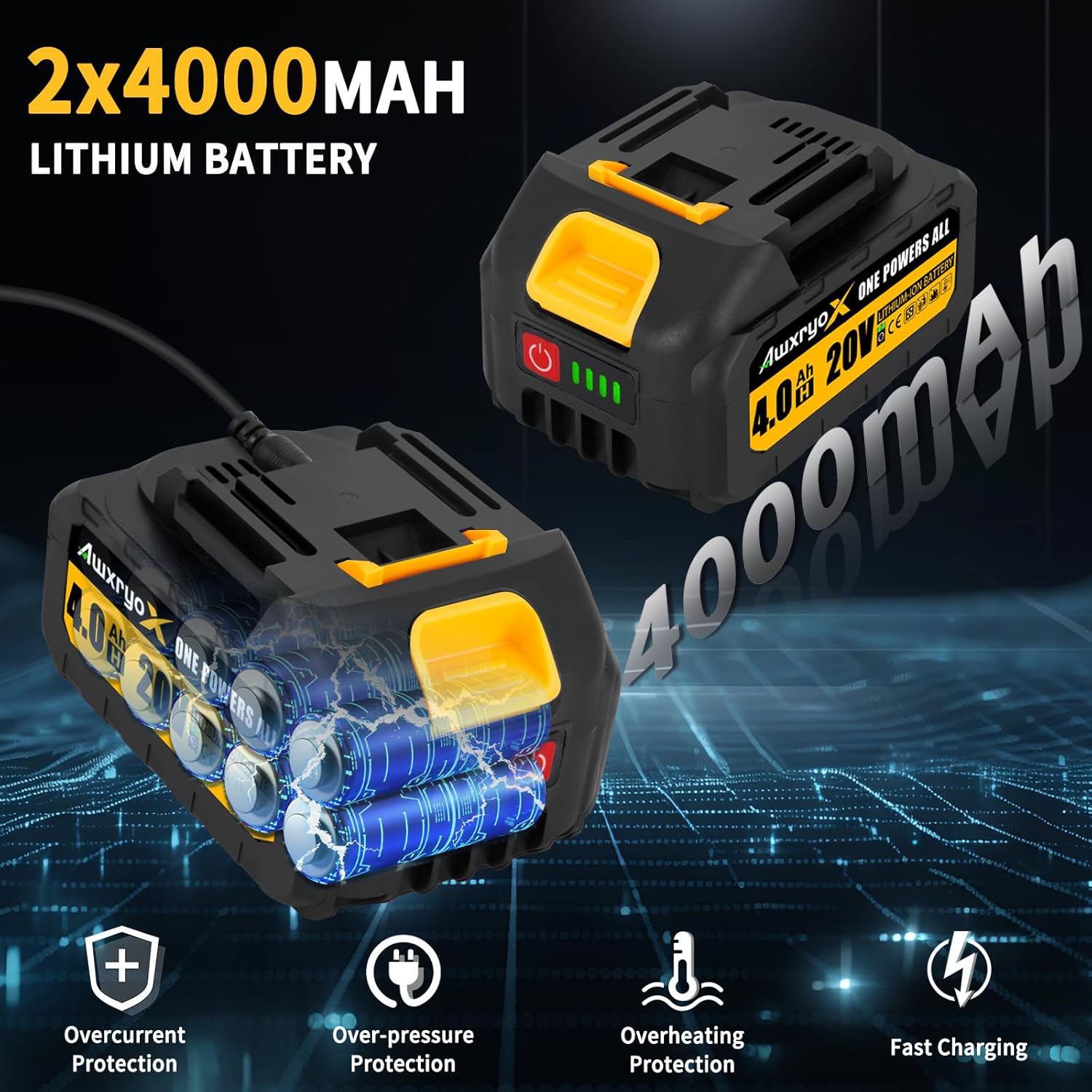 8" & 6" Mini Chainsaw Brushless, 2025 Upgraded 2x4.0AH Battery Portable Handheld Small Cordless Saw with 4 x Guide Plate, Electric Hand Saw Motosierra for Wood/Tree Cutting Gardening Pruning