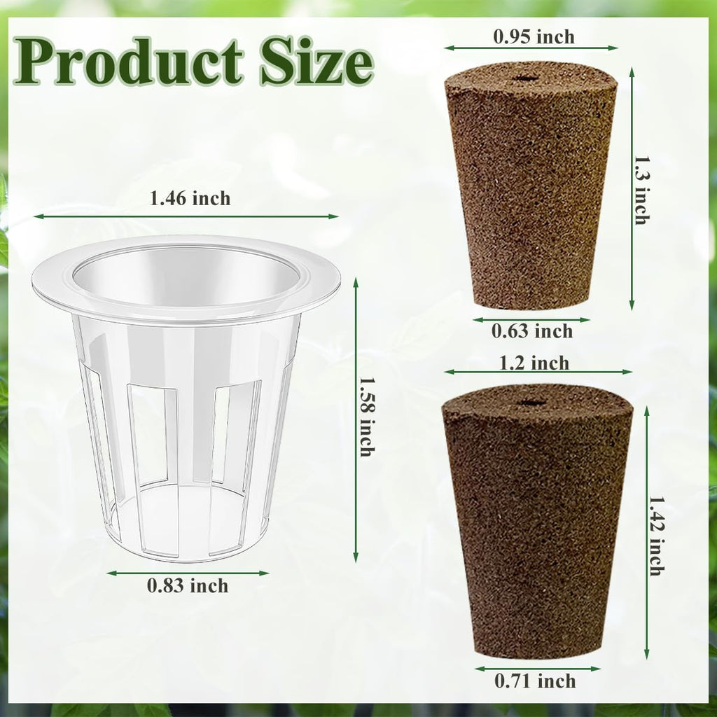 80 Pcs Hydroponic Seeds Grow Sponges Pods Kit,Indoor Hydroponics Growing System Root Plant Basket,Hydroponic Pods Cups Pot and Grow Sponges for Garden Indoor Herb Hydroponic Growing System