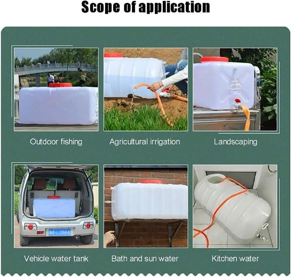 Large Capacity Water Tank with Faucet for Household and Outdoor Use - Portable and Durable Plastic Water Storage Cube