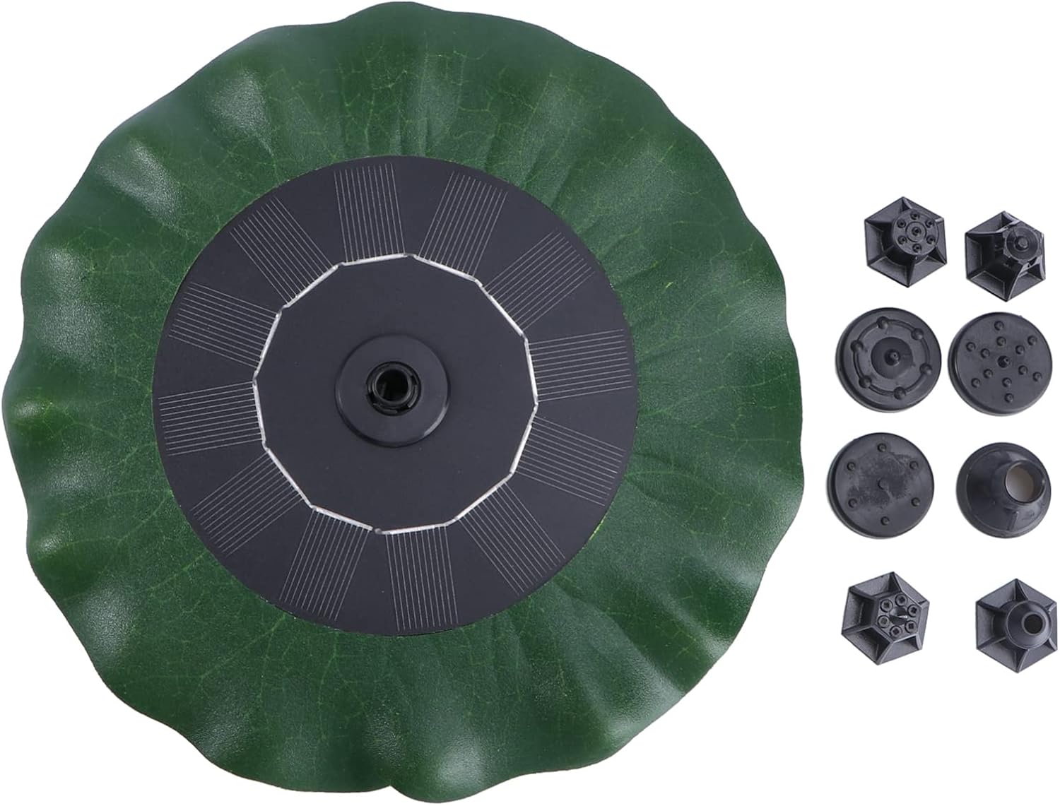 DOITOOL Solar Bird Bath Fountain Pump: Floating Solar Fountain Outdoor with 8 Nozzle, Powered Water Pump Lotus Leaf for Bird Bath, Pond, Poo