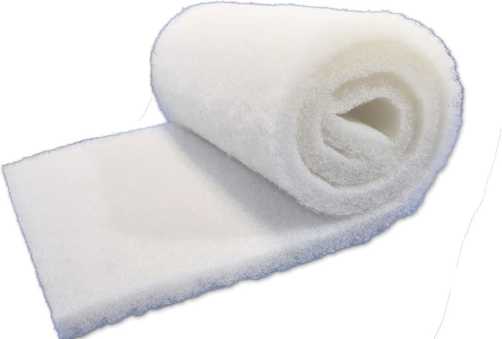 Beige Coarse Filter Media, 2" Thick, 18" x 56" Roll, Perfect for Aquariums, Ponds or Water Gardens, Made in USA