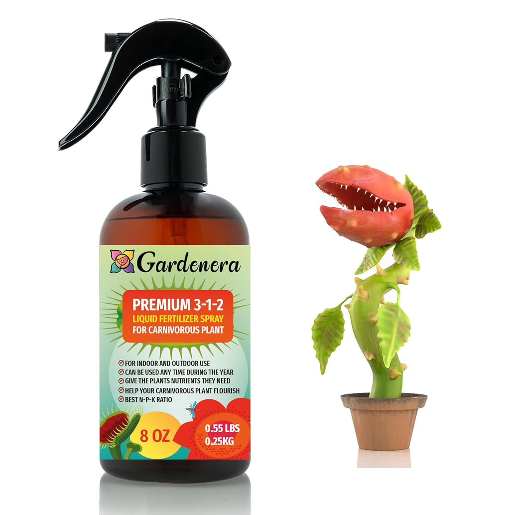 Proffesional Carnivorous Plants Spray Fertilizer Mist for Home Gardening | 3-1-2 Gentle Blend Mist for Healthy Leaves & Growth | Essential Nutrients for Carnivorous Plants - 8oz