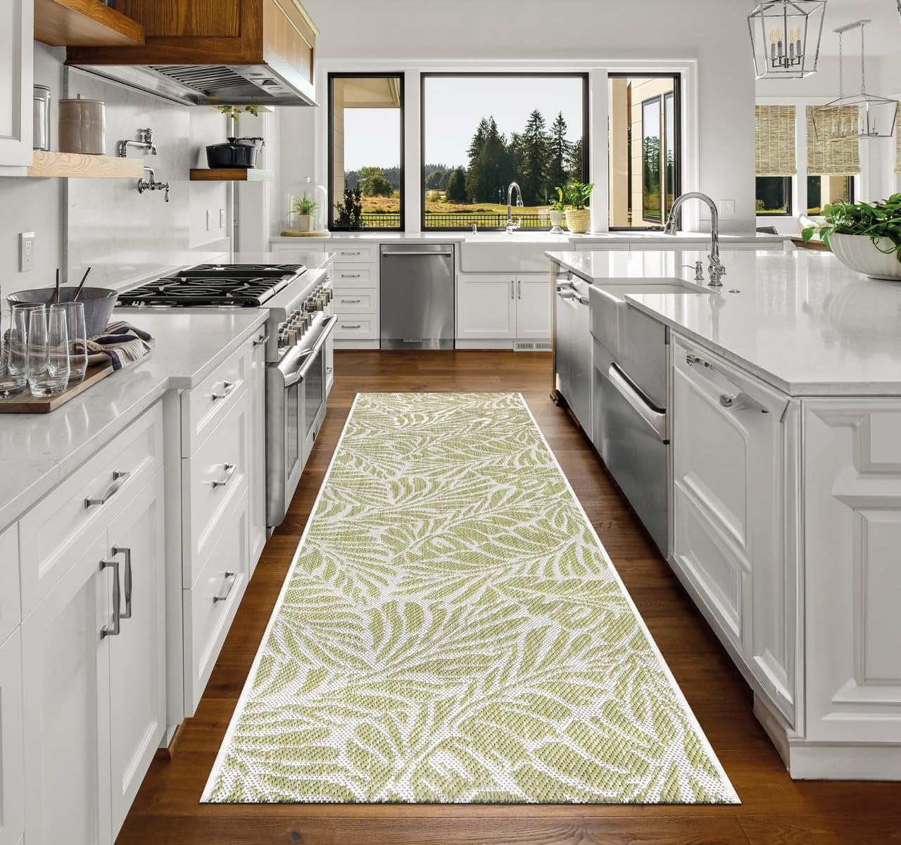 Keen Home Design Terrace Outdoor Runner Rug - 2x10 Washable Indoor/Outdoor Rug for Patio, Kitchen, Balcony, Beach, Garden, Deck and Porch, Size: 2'2"x9'11"