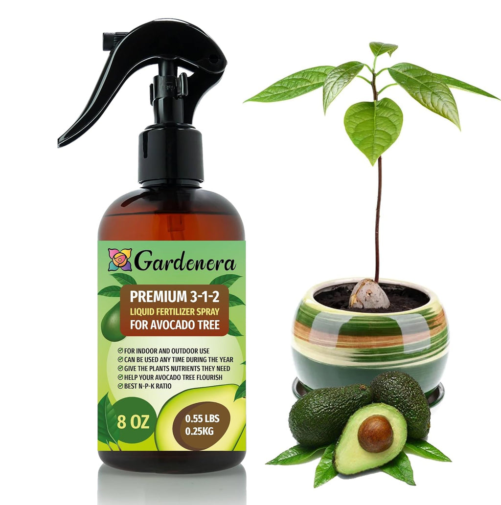 Professional Avocado Spray Fertilizer Mist for Home Gardening | 3-1-2 Gentle Blend Mist for Healthy Leaves & Growth | Essential Nutrients for Avocados - 8oz