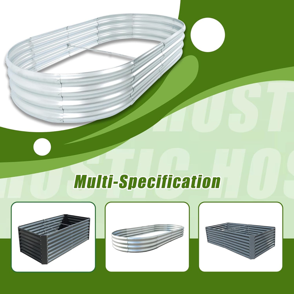 2Pack 6x3x1FT Galvanized Planter Raised Garden Boxes Outdoor Large Metal Gardens Beds for Vegetables Flowers Herbs Succulents