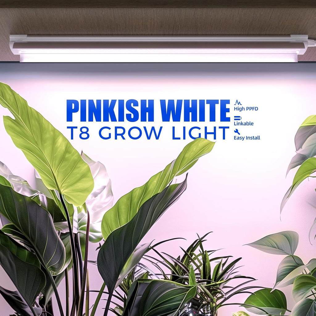 Barrina Grow Light, 96W(4 x 24W, 600W Equivalent), 2ft T8, Super Bright, Full Spectrum Sunlight Plant Light, LED Grow Light Strips, Grow Light Bulbs for Indoor Plants, 4-Pack