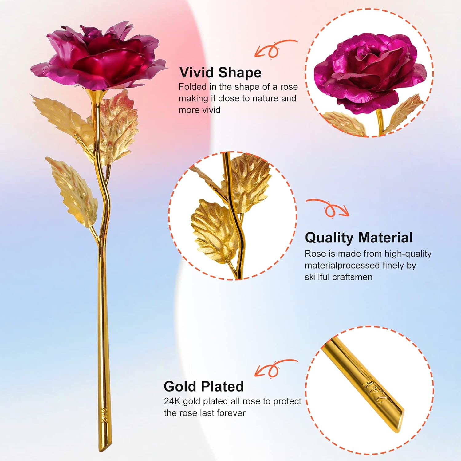 Mothers Day Mom Gifts for Women Birthday Gifts for Women Galaxy Rose Glass Flowers Forever Eternal Roses Artificial Flowers Gifts for Grandma Wife Daughter