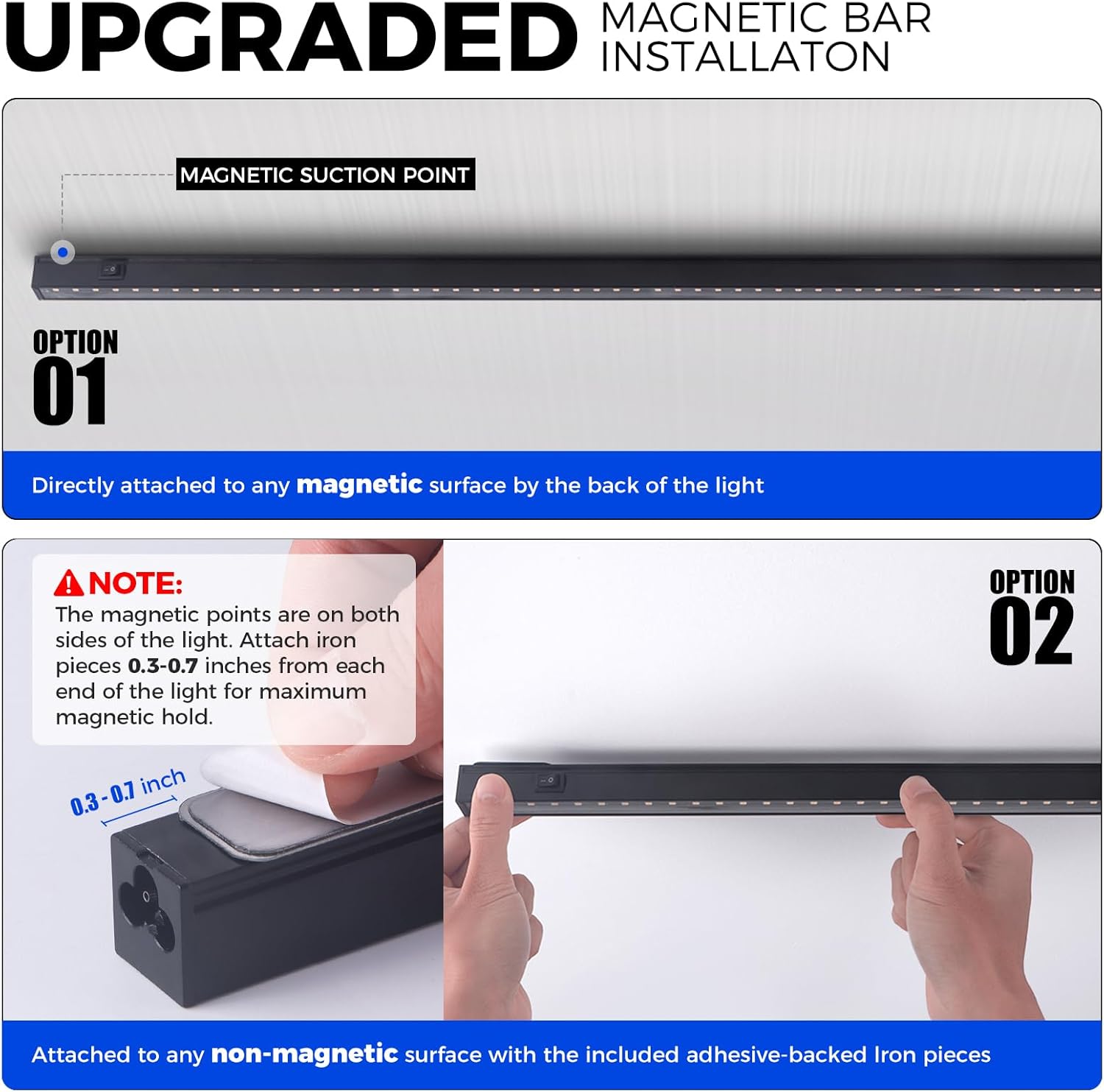 Barrina T5 Plant Lights for Indoor Growing, 4FT 160W (8 X 20W) Led Grow Light with Magnetic Design, Full Spectrum Grow Light Strip with Black Cover, Plug and Play, 5000K, 8 Packs