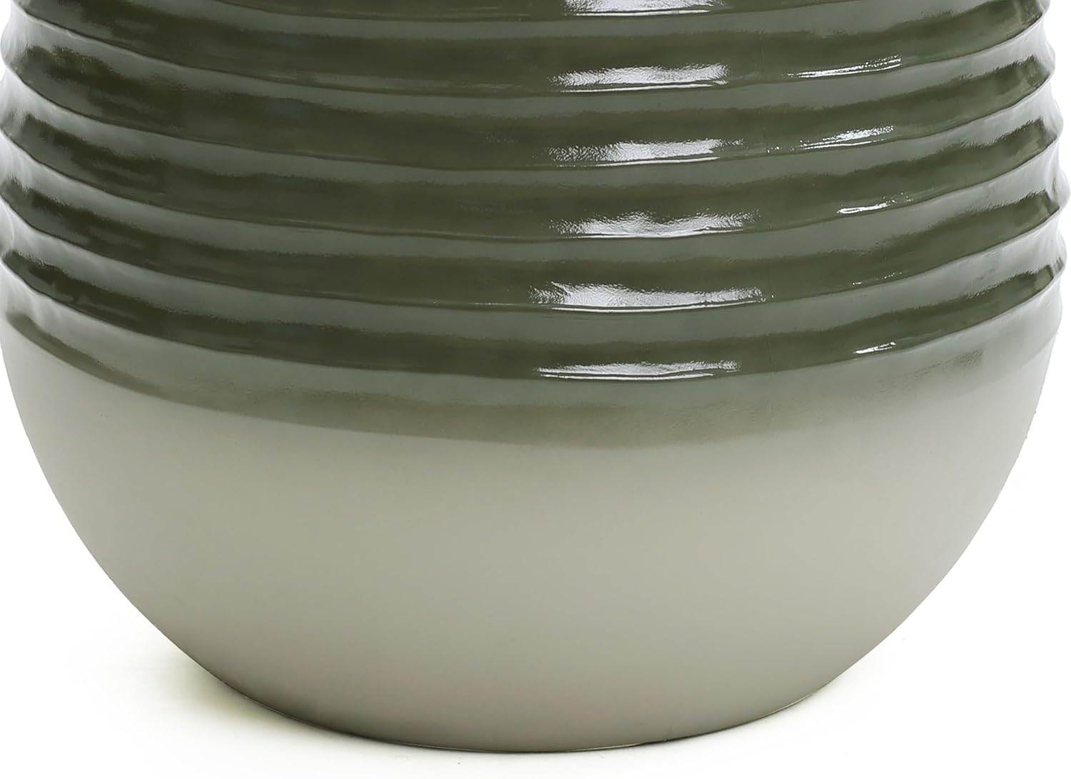 LuxenHome 20" Water Fountain Outdoor with LED Light, Modern Bubbling Garden Water Fountains with Gradient Color, Resin Outdoor Waterfall Fountains with Ceramic Like Glaze for Yard, Patio, and Porch