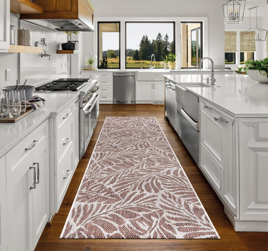 Keen Home Design Terrace Outdoor Runner Rug - 2x10 Washable Indoor/Outdoor Rug for Patio, Kitchen, Balcony, Beach, Garden, Deck and Porch, Size: 2'2"x9'11"