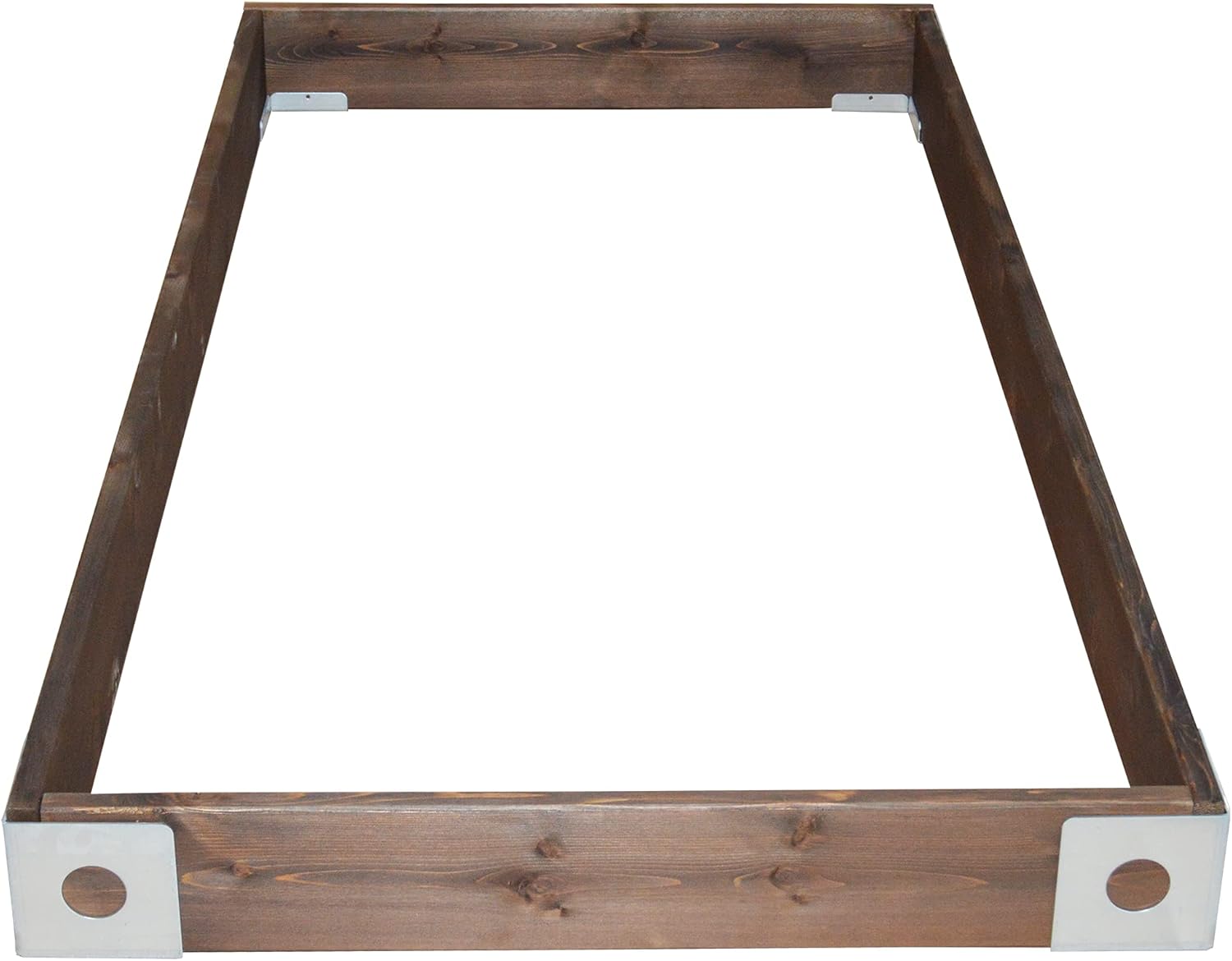 Red Cedar Wood Raised Vegetable Garden Bed - Amish Made in USA (5.5" Raised Bed with Decorative Corners, Walnut Stain)