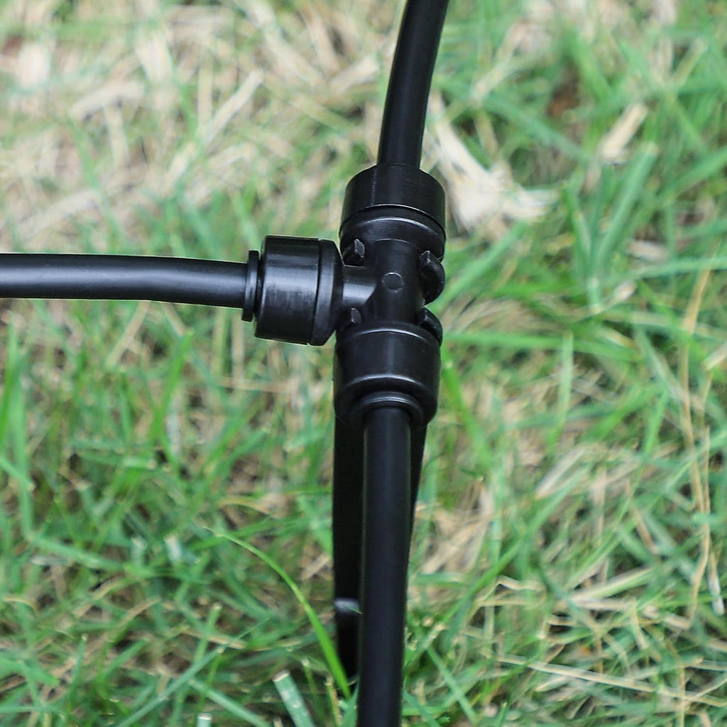 MIXC 24 Pack 1/4" Drip Irrigation Connectors, Quick Connect Fittings for 1/4 Inch Drip Tubing, Push-to-Fit Tee Fittings for Sprinkler & Irrigation Systems(1/4'' Brbed Tee Connectors-24P)