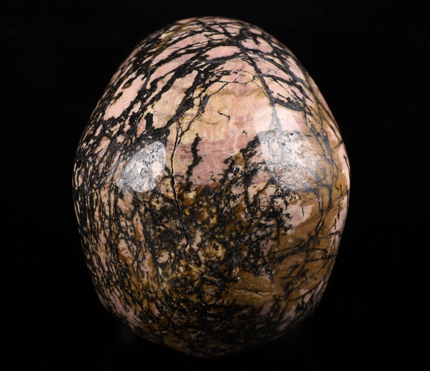 Skullis 5.0" Pink Rhodonite Super Crystal Skull, Hand Carved Gemstone Fine Art Sculpture, Reiki Healing Stone Statue.411 Z8