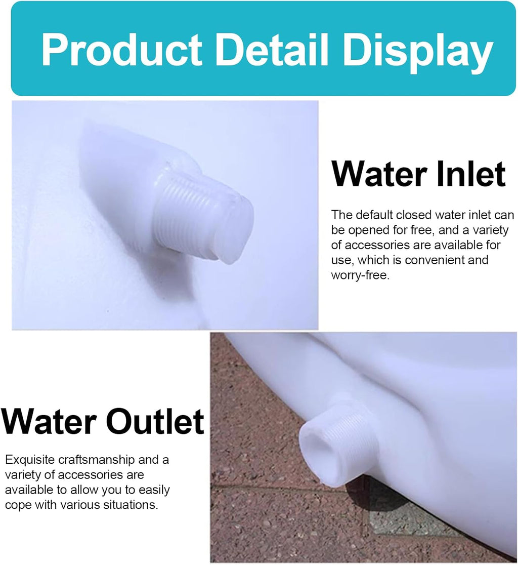 Heavy Duty Water Container Plastic Water Storage Carrier with Tap 50l 80l 110l 200l Water Tank Water Bottle Dispenser for Camping Caravan Hiking Outdoor(Size:50L)