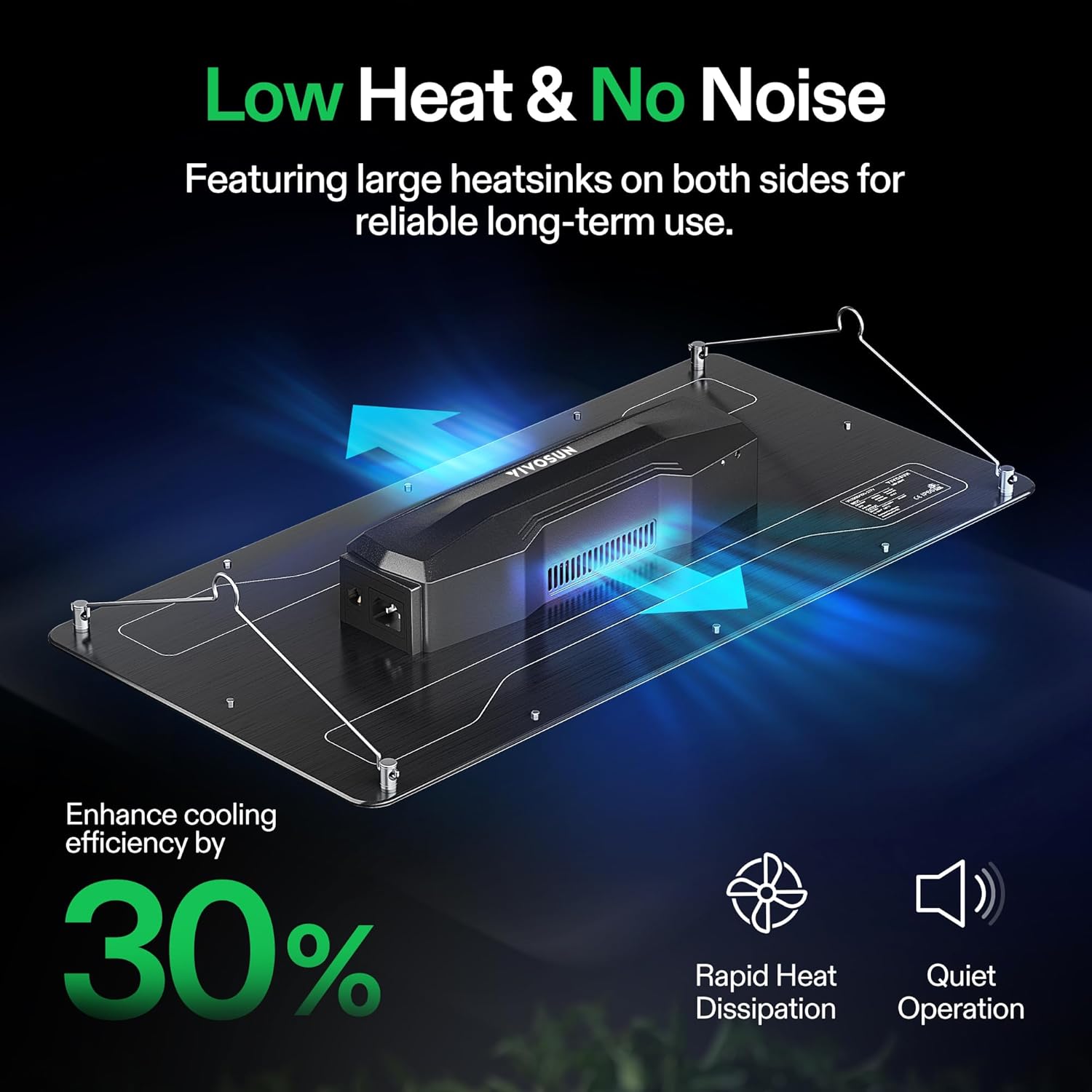 VIVOSUN VS2000 LED Grow Light with Full Spectrum Diodes & Brand Driver Dimmable Lights Sunlike for Seedling Veg & Bloom Plant Grow Lamps for 2x4/3x3 Grow Tent