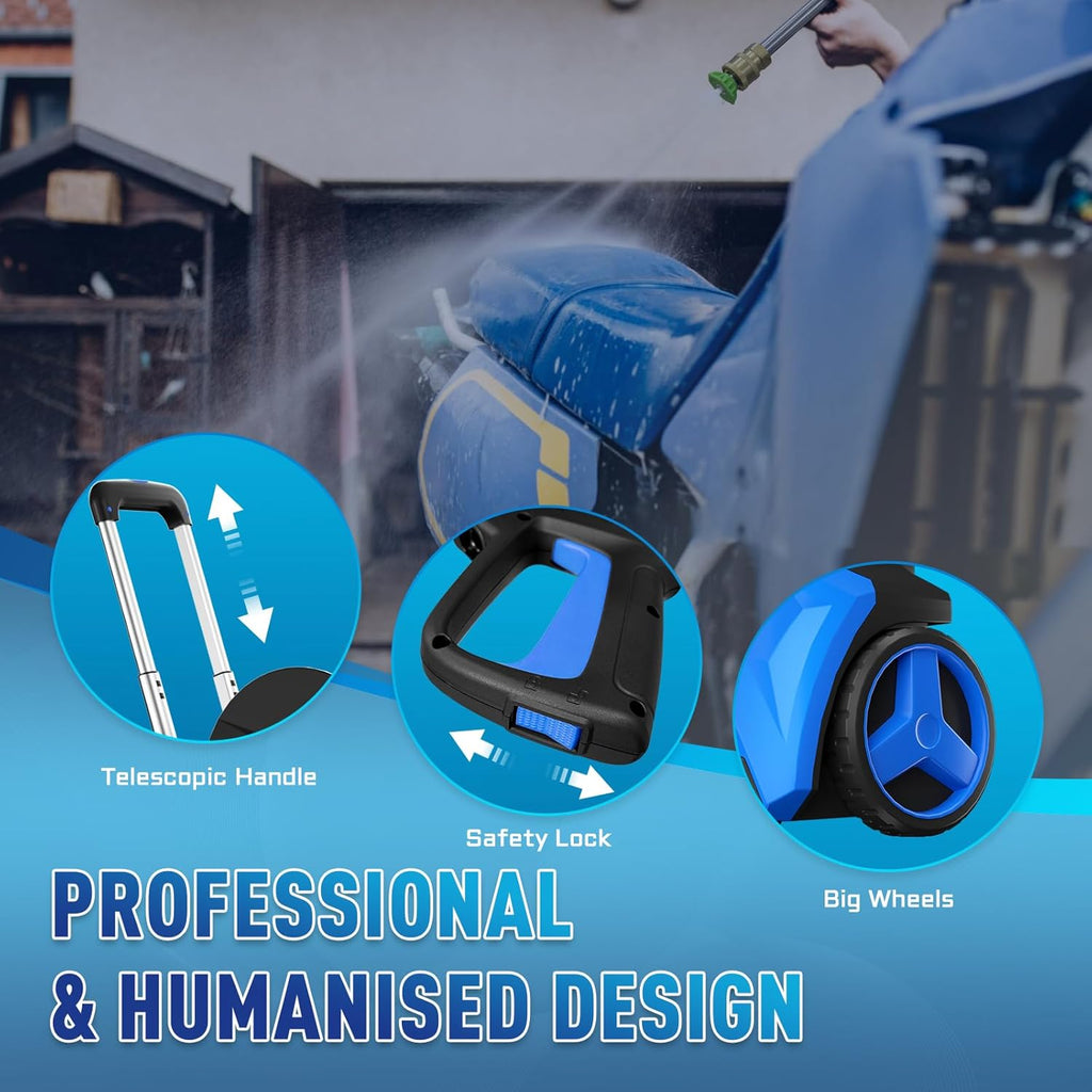 Pressure Washer with 4 Quick Connect Nozzles,Inlet Hose & Filter, Foam Cannon for Cars/Fences/Driveways Cleaning