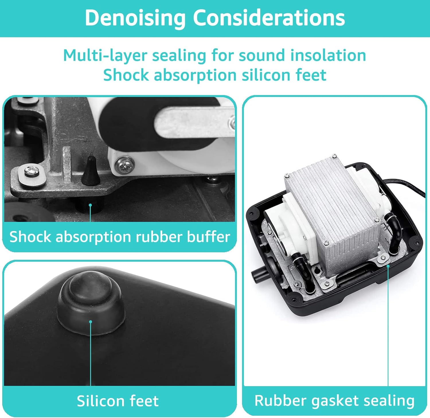 Linear Air Pump for Aeration, 950GPH Septic Air Pump Pond Aerator for Koi Pond, Aquarium, Waste Treatment, Fish Farm, Seafood Restaurant, Hydroponic