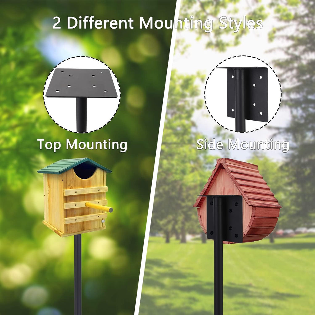 Bird Feeder Pole Kit, 79 Inch Bird House Pole for Outdoors Heavy Duty,5 Base Prongs Adjustable Birds Feeder Stand for House