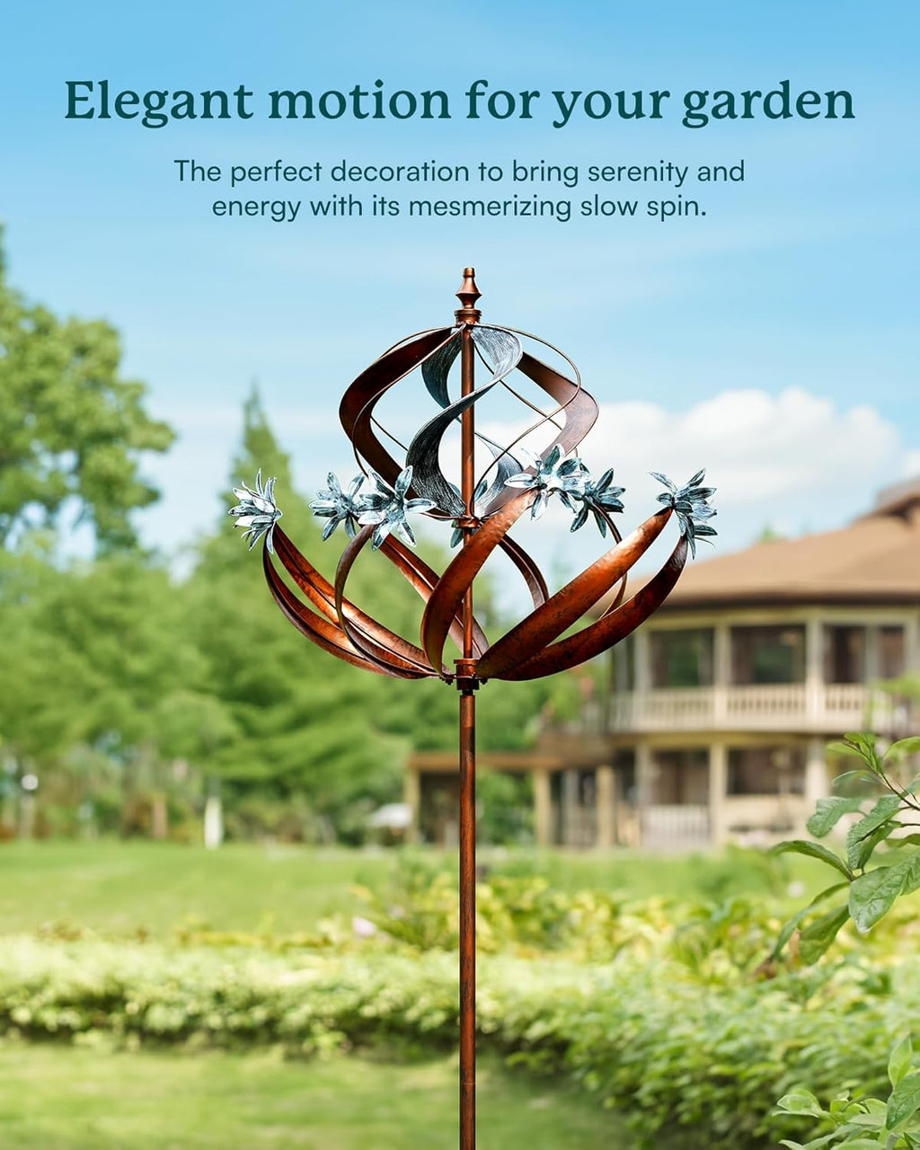 Wind Spinners Outdoor for Yard - Extra Large 86" H Metal Kinetic Yard Art, Wind Sculpture Spinner Garden Decor, Catches Every Breeze & Weather Resistant