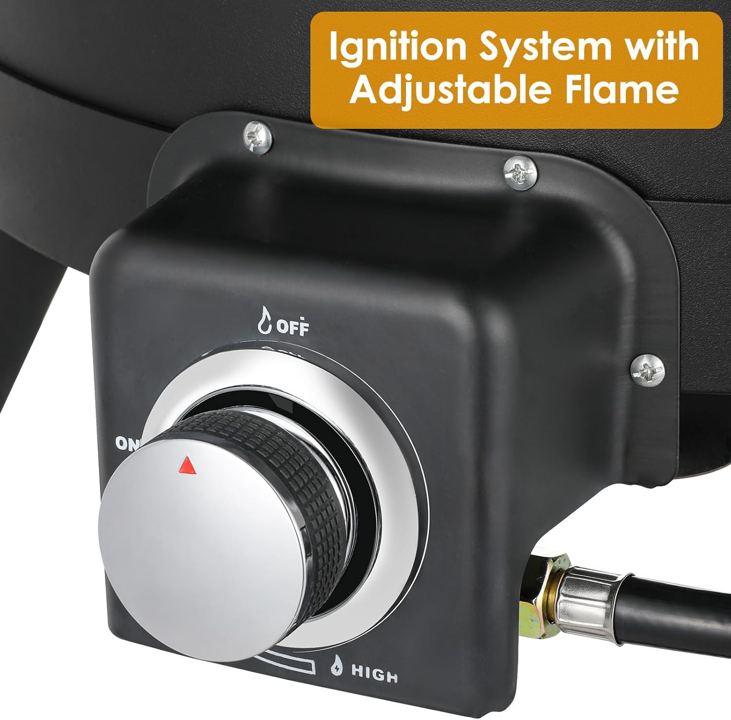 TLSUNNY 24'' Propane Fire Pit，58,000 BTU Portable Smokeless Firebowl with Self Igniter,Cover，Lava Rocks，Gas Cylinder Holder for Camping，Outdoor Living，Patio，Backyard,Tailgating,Garden，Deck,RV