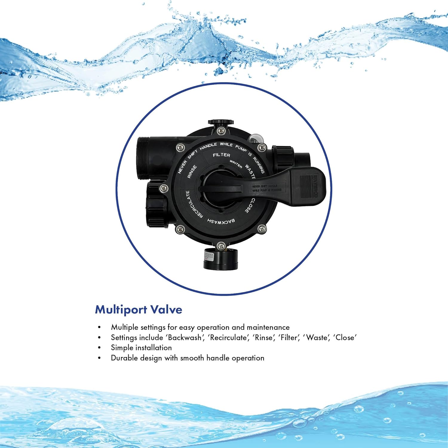 HALF OFF PONDS Simply Clear Koi Pond Filter System with 2HP Blower – Filters Ponds Up to 10,000 Gallons – Bio Comb Media, 6-Way Valve, Pressure Gauge - Mechanical & Biological Filtration