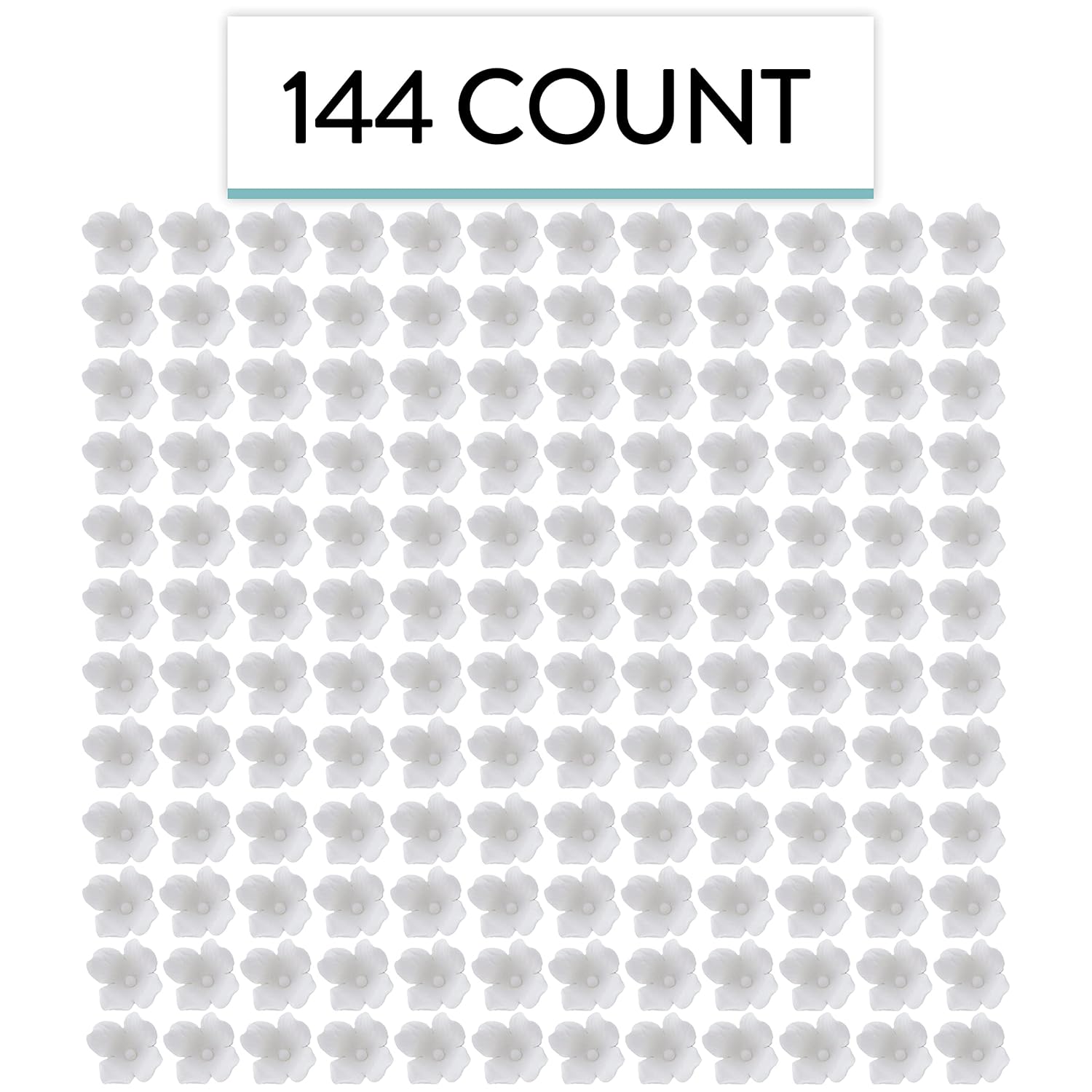 Global Sugar Art Hydrangea Blossom Edible Sugar Cake Flowers, White Unwired, 36 Count by Chef Alan Tetreault