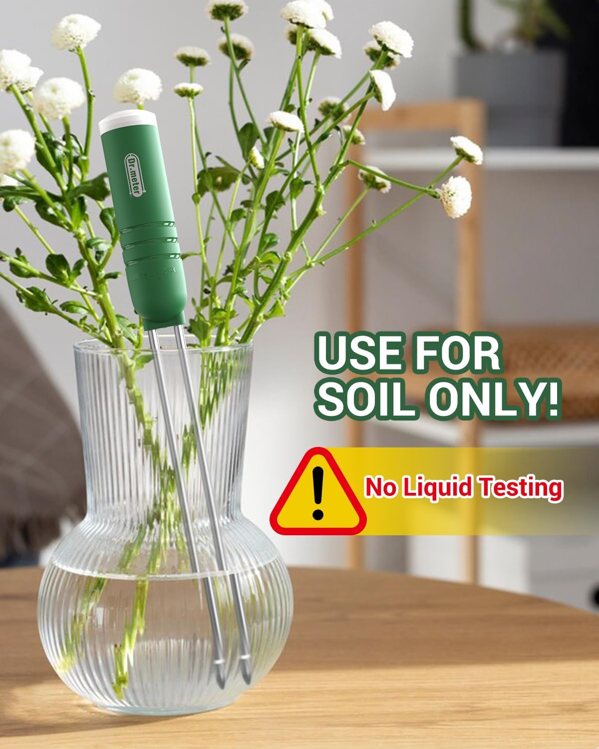 Dr.meter 4 Pack Soil Humidity Sensor Probe, Plant Soil Moisture Meter, Accessory Only, Cannot Be Used Alone