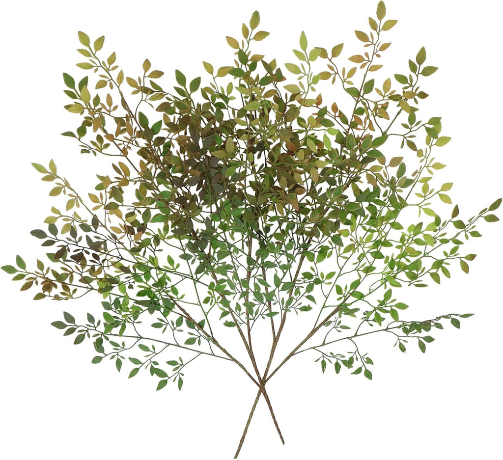 Dremisland Artificial Plant 43.3 Inch Artificial Bamboo Plant Branch 2 Pcs Artificial Green Stems Lucky Bamboo Plants Fake Shrubs Plants Autumn Bushes for Home Office Garden Decor (Yellow Green)