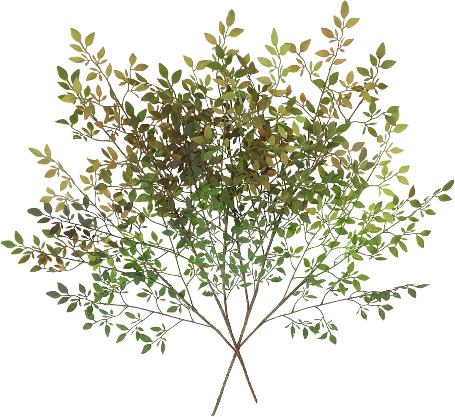 Dremisland Artificial Plant 43.3 Inch Artificial Bamboo Plant Branch 2 Pcs Artificial Green Stems Lucky Bamboo Plants Fake Shrubs Plants Autumn Bushes for Home Office Garden Decor (Yellow Green)