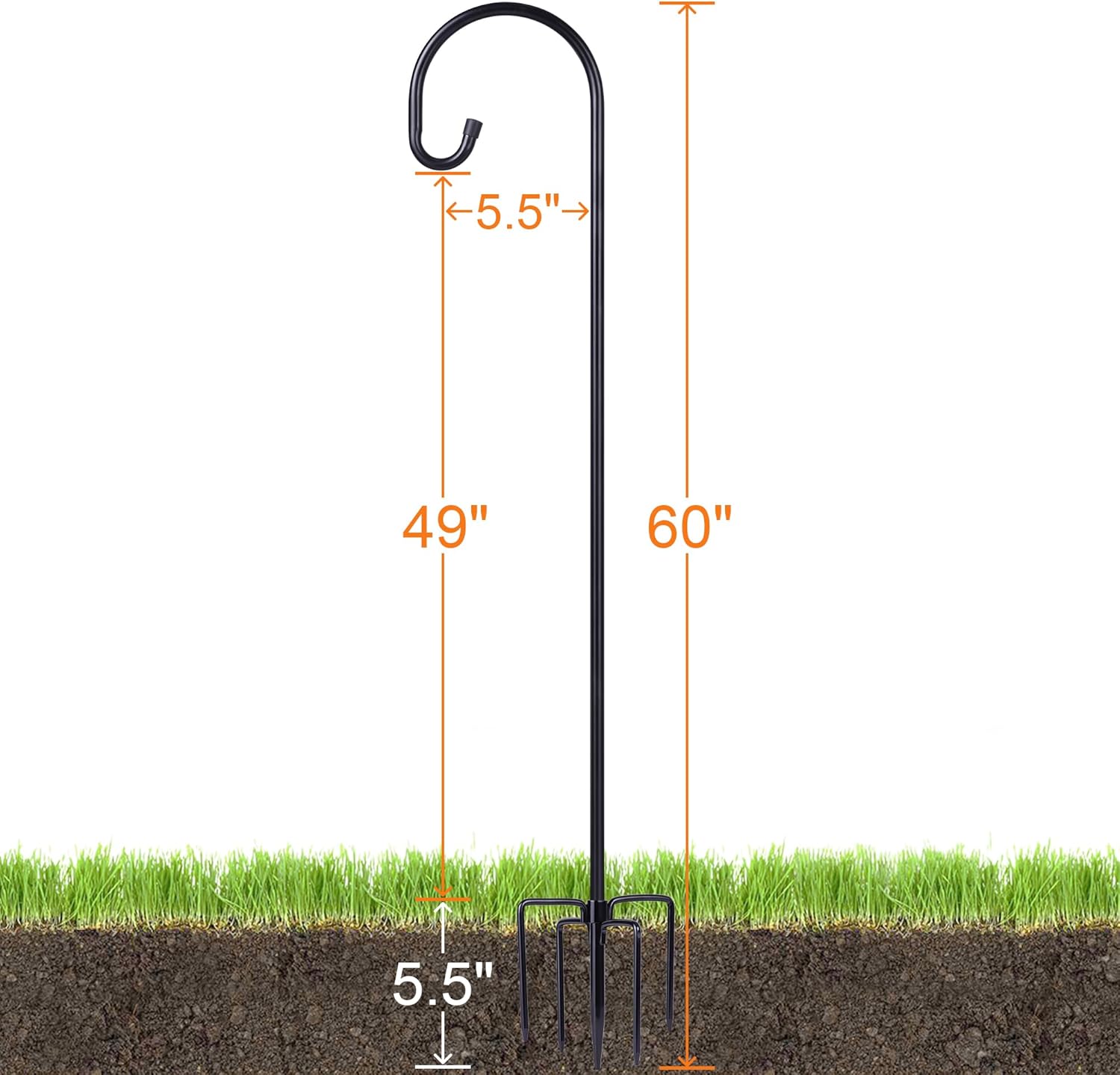Shepherd-Hooks Adjustable for Bird-Feeder Lantern Plant-Hook Garden-Stake - Plant Stand Hanger for Outdoor Flower Basket, Bird Feeder Hanger Weddings Décor