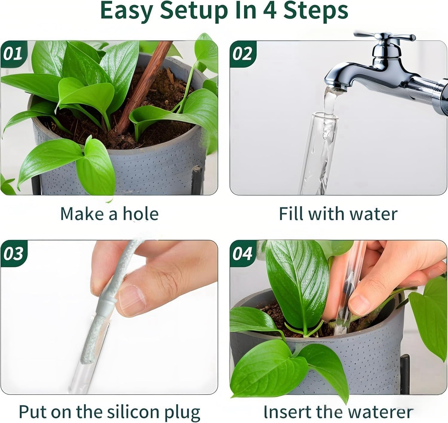 13 oz Up 2 Weeks Extra Large Watering Globes, Light Iridescent Plant Watering Globes, Water Globes for Indoor Plants, Watering Globe, 2 Pack