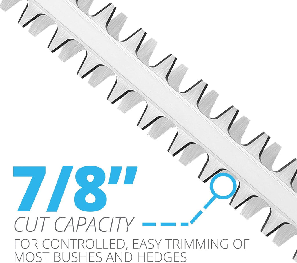 Redback 40V Cordless Pole Hedge Trimmer Long Reach 20" Cutting Length 6 Position Adjustable Head with Battery and Charger