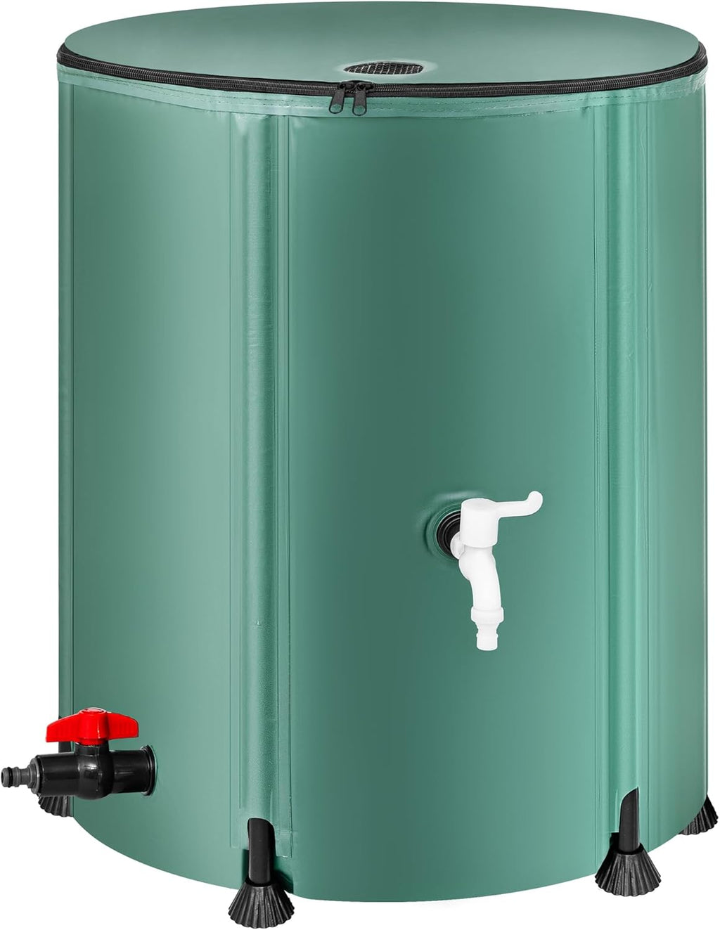 Collapsible Rain Barrel Water Storage Containers-53 Gallon Portable Rainwater Collect System Water Tank to Collect Rainwater from Gutter Downspout Water Catcher with Spigots,Filter＆Overflow Kits