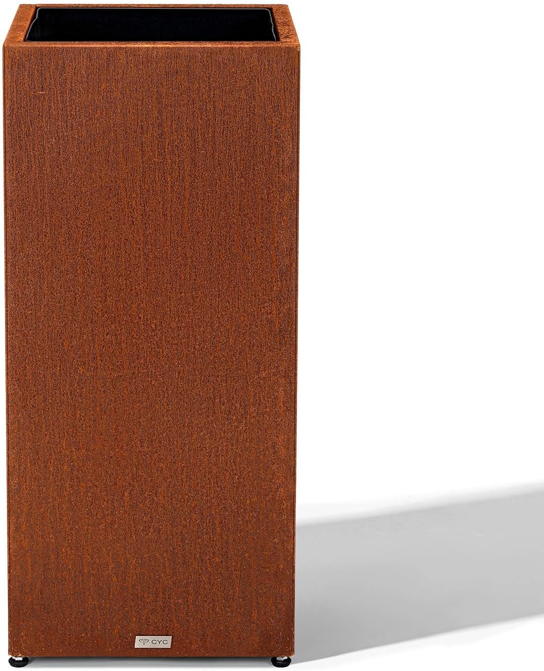 Tall Corten Steel Planter Box for Outdoor Porch/Patio, Pedestal Planter Metal Rusted Planters with Grow Bag, Naturally Rusting Steel Flower Pot,Rustic Décor for Patio,Garden,Deck,Backyard