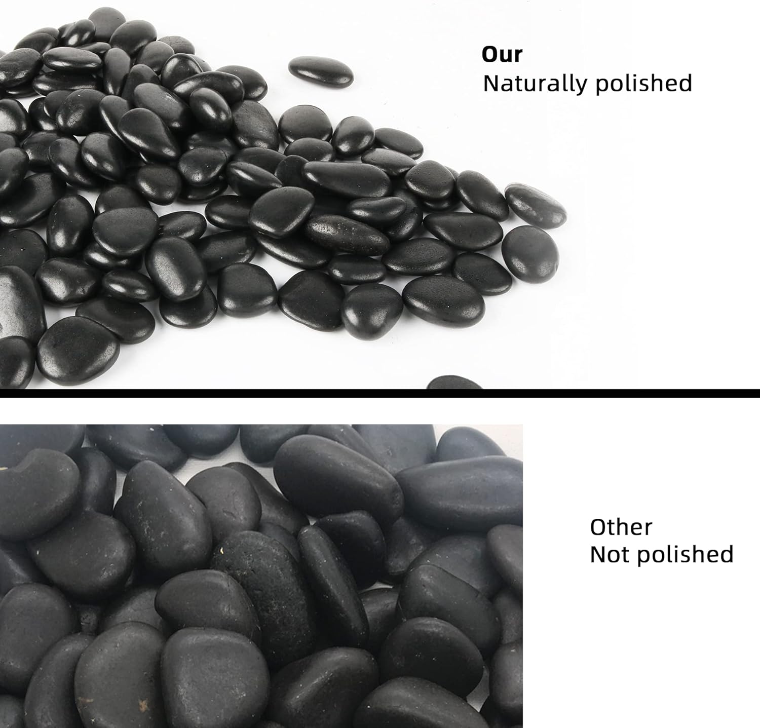 45lb Black Pebbles for Plants,Potting,Succulents Aquarium Fish Tank Vases Decorative Garden Polished Gravel Rocks Stones