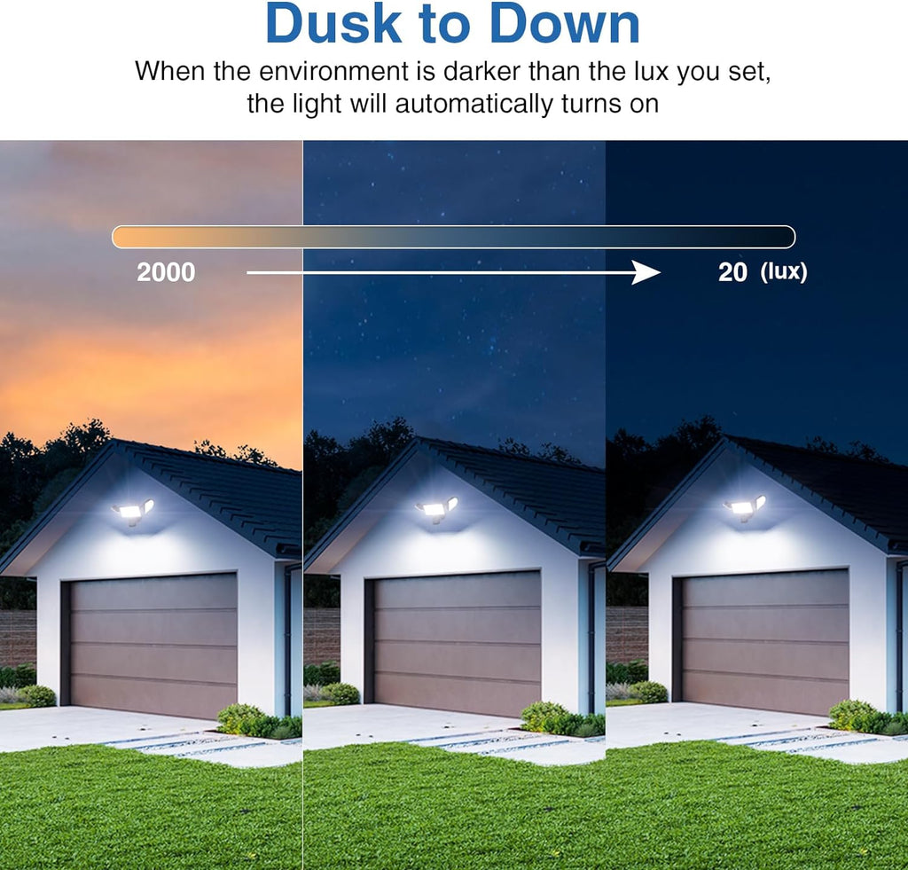 150W Motion Sensor Lights Outdoor for Outside, 15000LM LED Flood Lights Outdoor Wired Dusk to Dawn, Exterior Security Floodlight Fixture Waterproof IP65, Outdoor Lighting for House, Garage