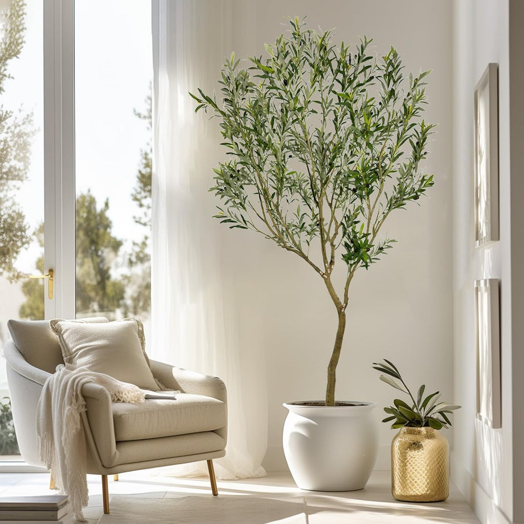 8ft Artificial Olive Tree Fake Tree Interior Decoration Tree Artificial Tree Fauk Tree