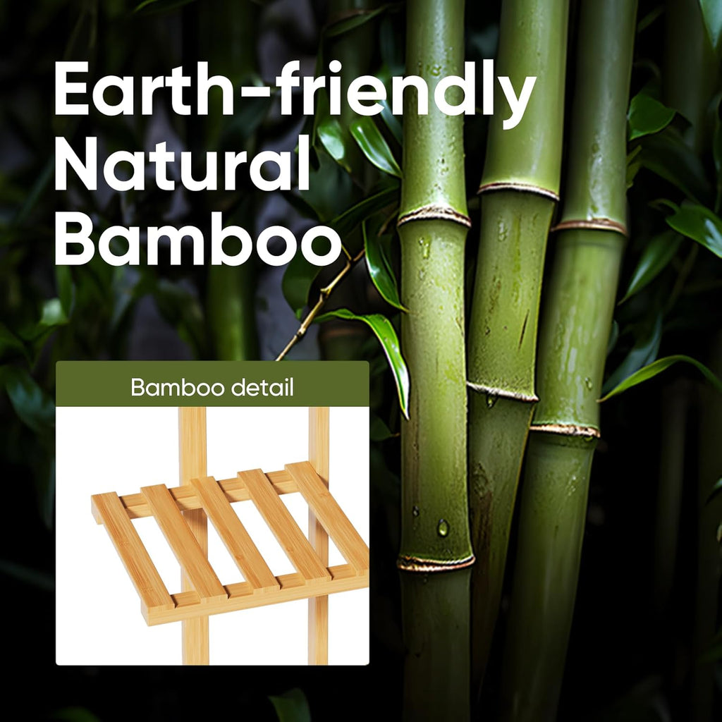 ROSSNY 48 Inch Talll Plant Stand Indoor, 6 Tier 7 Potted Bamboo Plant Stands for Indoor Plants, Corner Plant Stand, Plant Shelf For Indoor, Tiered Plant Stands, Indoor Plant Holder, Natural