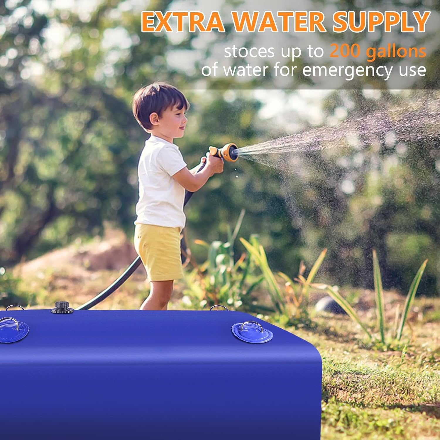 Water Tank, Water Storage Bladder, Portable Water Tank, Water Bladder Tank, Large Water Storage, Water Storage Containers for Camping, Garden, Emergency Water Storage Black