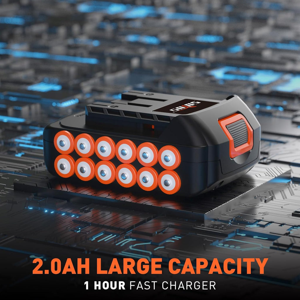 SOYUS Hedge Trimmer Cordless, 20V Electric Hedge Trimmers with 22 Inch Dual Action Blades and 3/4" Cutting Capacity, 2.0Ah Battery and Fast Charger Included