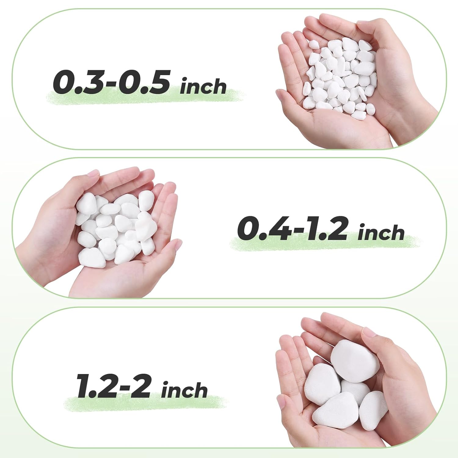 SIDONG 5 LB White River Rocks, 0.3-0.5 Inches Matte Pebbles for Indoor Plants, Aquarium Rocks Used in Fish Tank, Decorative Stones for Plants, Vases, Home Décor, Crafting, Garden Landscaping