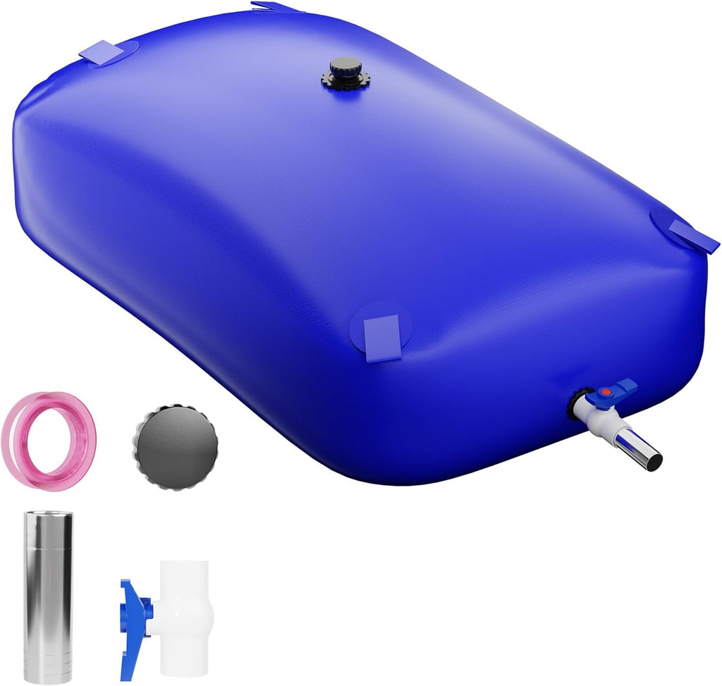 Large Capacity Water Storage Bladder Containers, Bladder Tank for Drought Resistance, Fire Prevention, Emergency Water, Agricultural Irrigation Outdoor (240L/63Gal, Blue)