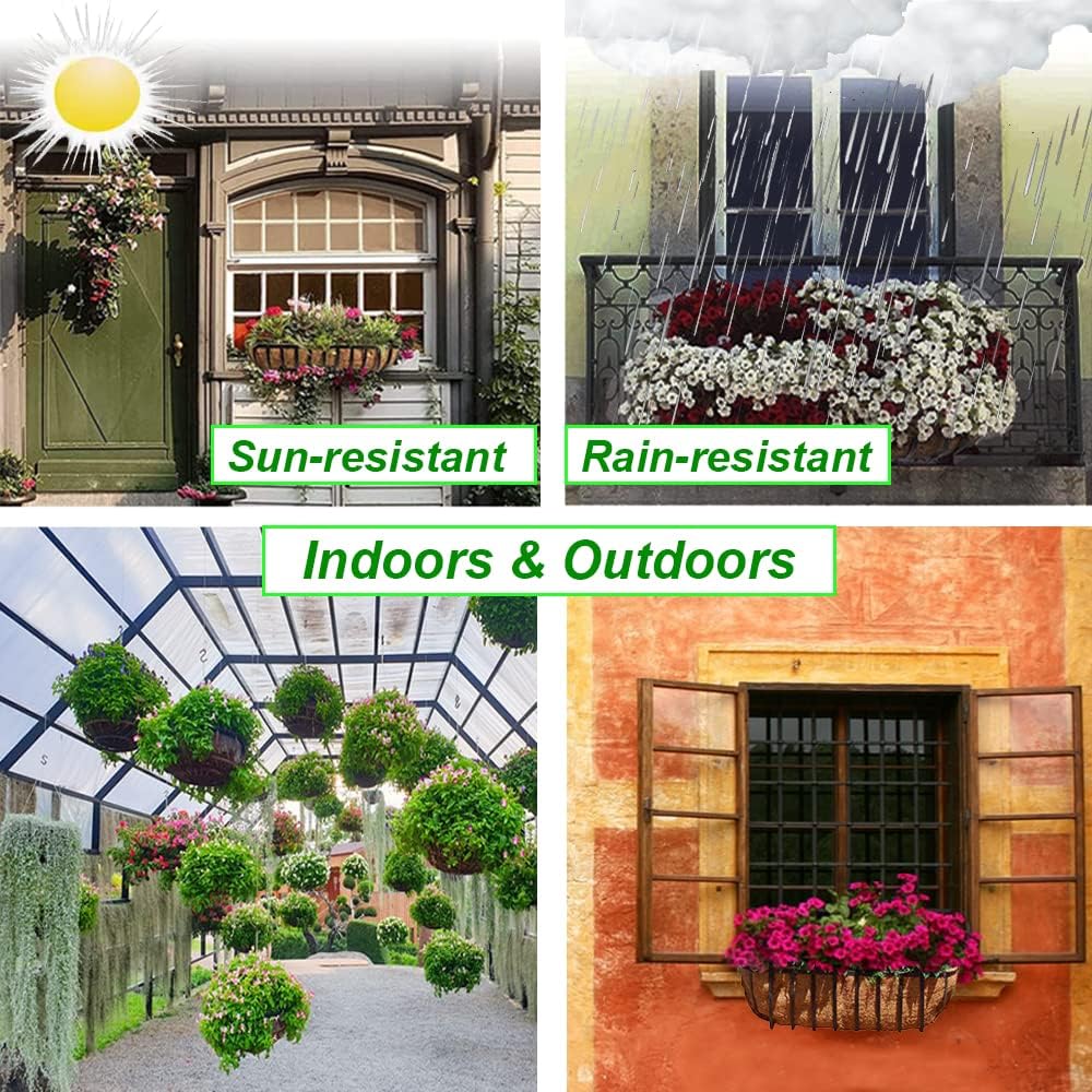 EROCK 2PCS Trough Coco Liners for Planters Wall Basket 24/30/36/48 inch, Replaceable Coconut Fiber Plant Basket Liner for Plant Hanging Basket, Garden Flower Vegetables Pot (36inch)