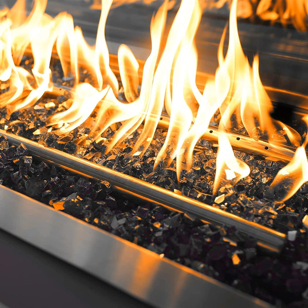 Mr. Fireglass 10 Pounds Fire Glass - 1/2 Inch High Luster Reflective Tempered Glass Rocks for Fireplace Fire Pit Table and Landscaping, Onyx Black