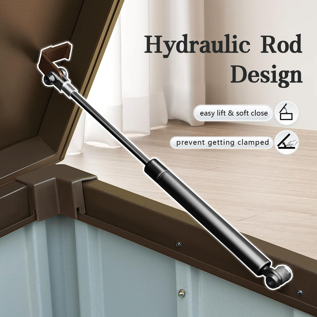 Domi 100-Gallon Outdoor Storage Box – Waterproof, Lockable Storage Cabinet for Patio Furniture, Garden Tools & Pool Supplies – Large Metal Storage for Cushions, Toys & More