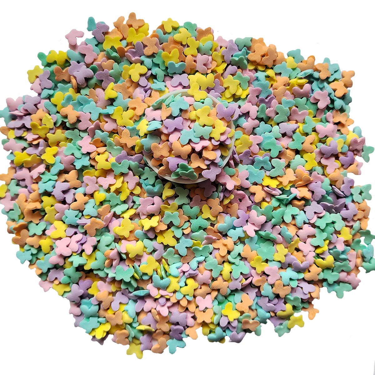 Homankit Multicolor Butterflies Sprinkles Mixed Sugar Cake Cupcake Toppers Cookie Dessert Ice Cream Donut Decoration 2.47 Ounce