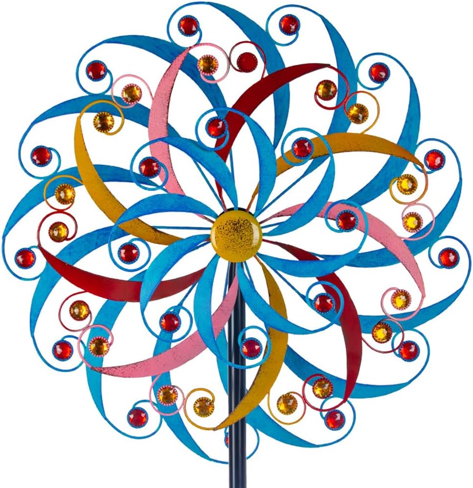 DREAMYSOUL Wind Spinners Outdoor, 20 Inches Dia Extra Large Metal Wind Spinner, Colorful Windmills Kinetic Wind Sculptures and Spinners for Yard Garden Outside Patio Lawn Decor